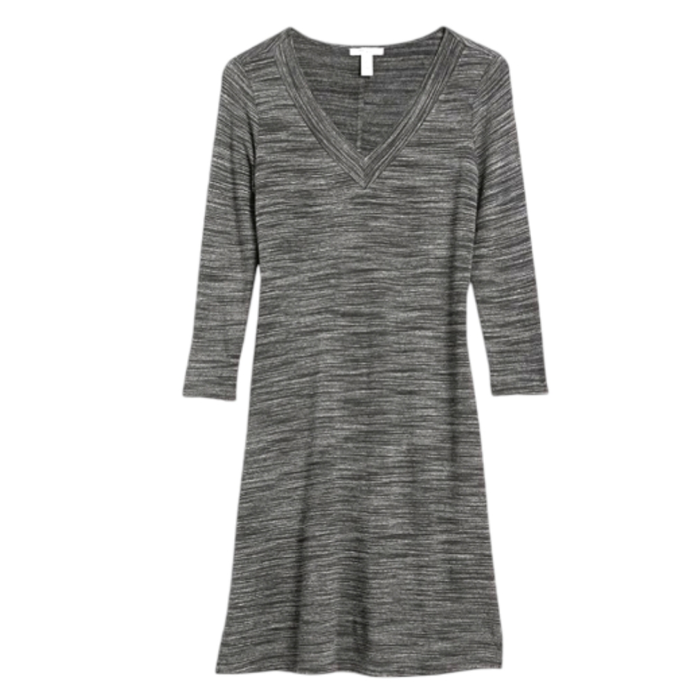 Super soft Dress, Daily Ritual XS, Cozy Fleece / Terry, 3/4 sleeves, Lounge Midi